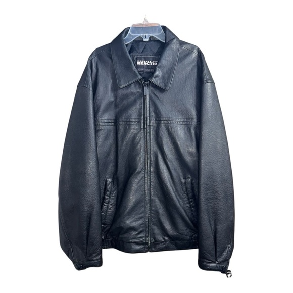 Kenneth Cole Reaction (EUC) Men’s Genuine Leather Bomber Jacket Size Large - Picture 2 of 15